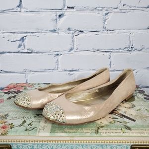 Giuseppe Zanotti Metallic Cap Toe Flats